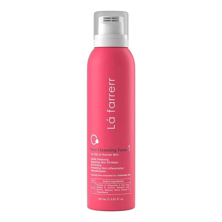 la-farrerr-01-face-cleansing-foam-for-oily-to-normal-skin-150ml فوم شوینده صورت L'a farrerr مدل 01 حجم 150 میلی لیتر - Image 1