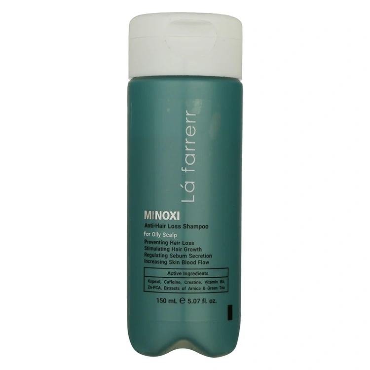 la-farrerr-minoxi-anti-hair-loss-shampoo-for-oily-hair-150ml شامپو L'a farrerr مدل Minoxi Oily Scalp حجم 150 میلی لیتر - Image 1