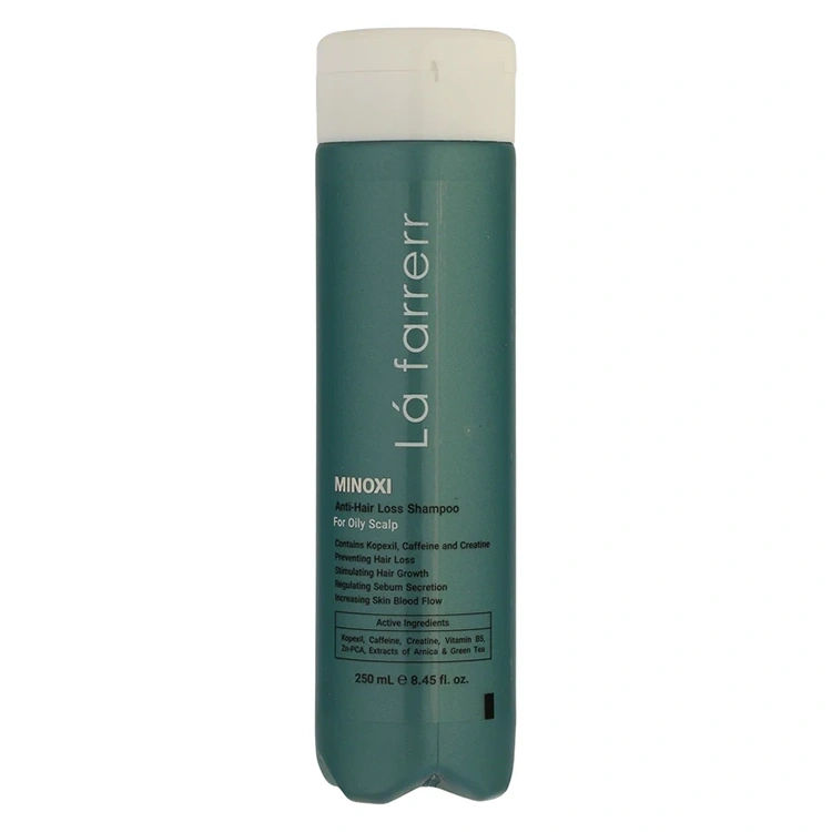 la-farrerr-minoxi-anti-hair-loss-shampoo-for-oily-hair-250ml شامپو L'a farrerr مدل Minoxi Oily Scalp حجم 250 میلی لیتر - Image 1