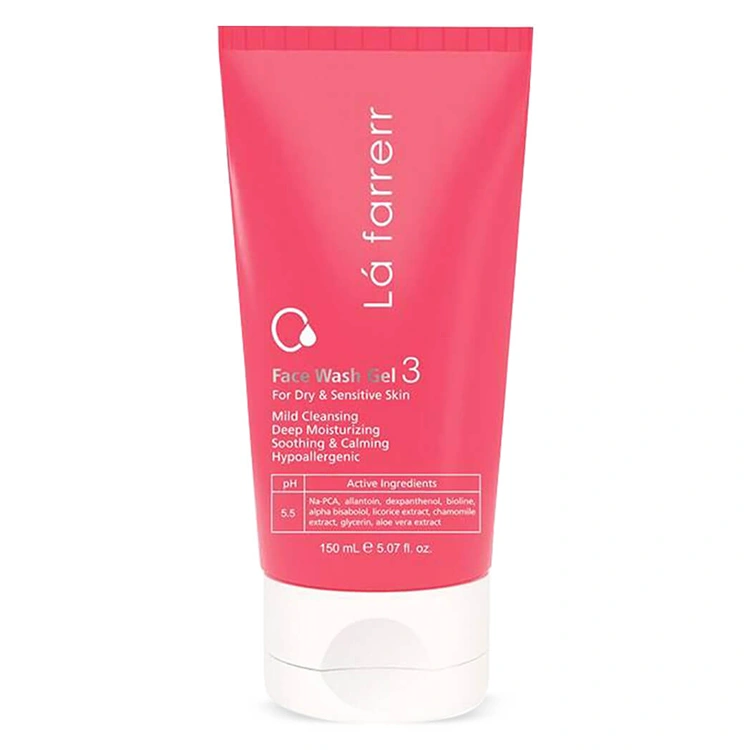 lafarrerr-exfoliating-3-face-wash-for-dry-skin-150ml ژل شوینده صورت L'a farrerr مدل Exfoliating 3 حجم 150 میلی لیتر - Image 1