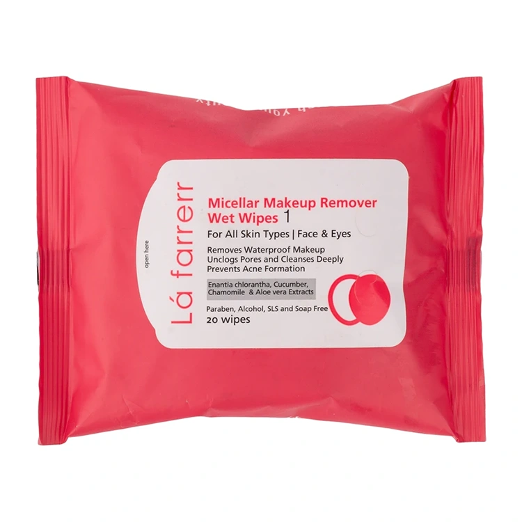 lafarrerr-micellar-makeup-remover-wet-wipes-1 دستمال مرطوب L'a farrerr مدل Wet Wipes 1 بسته 20 عددی - Image 1