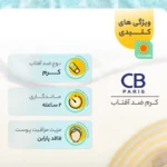 کرم ضد آفتاب CB Paris مدل Anti Acne حجم 40 میلی لیتر - Image 3