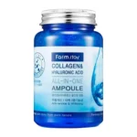 آمپول ضد چروک Farm Stay مدل Collagen and Hyaluronic Acid حجم 250 میلی لیتر
