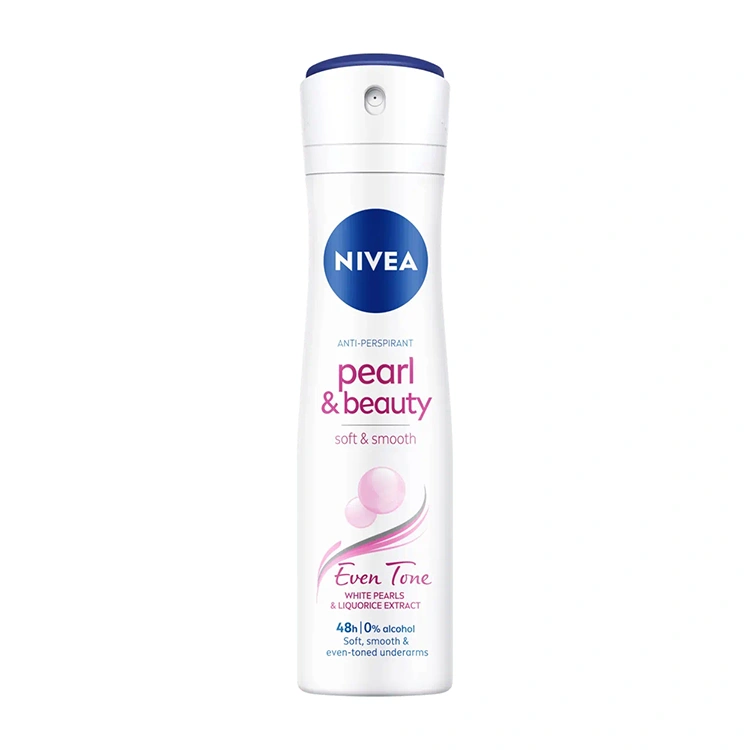 nivea-pearl-and-beauty-anti-perspirant-spray-150ml اسپری ضد تعریق Nivea مدل Pearl and Beauty حجم 150 میلی لیتر - Image 1