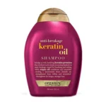 شامپو ogx مدل Anti Breakage Keratin Oil حجم 385 میلی لیتر