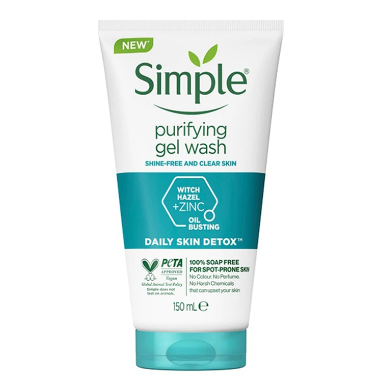 simple-purifying-gel-wash-150ml ژل شوینده صورت Simple مدل Purifying حجم 150 میلی لیتر - Image 1