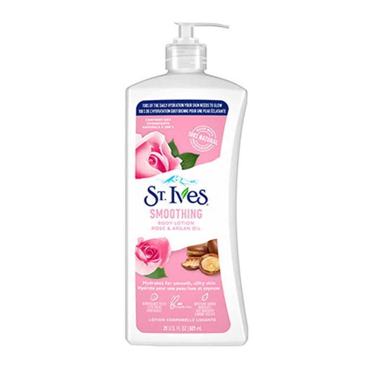 st-ives-smoothing-rose-and-argan-oil-body-lotion-621ml لوسیون بدن St Ives مدل Smoothing Rose and Argan Oil حجم 621 میلی لیتر - Image 1