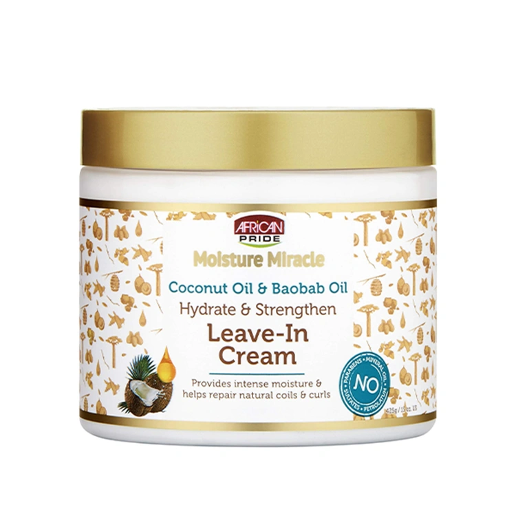 african-pride-coconut-oil-and-baobab-oil-hydrate-and-strengthen-live-in-cream-425gr کرم مو African Pride مدل Coconut Oil and Baobab Oil وزن 425 گرم - Image 1