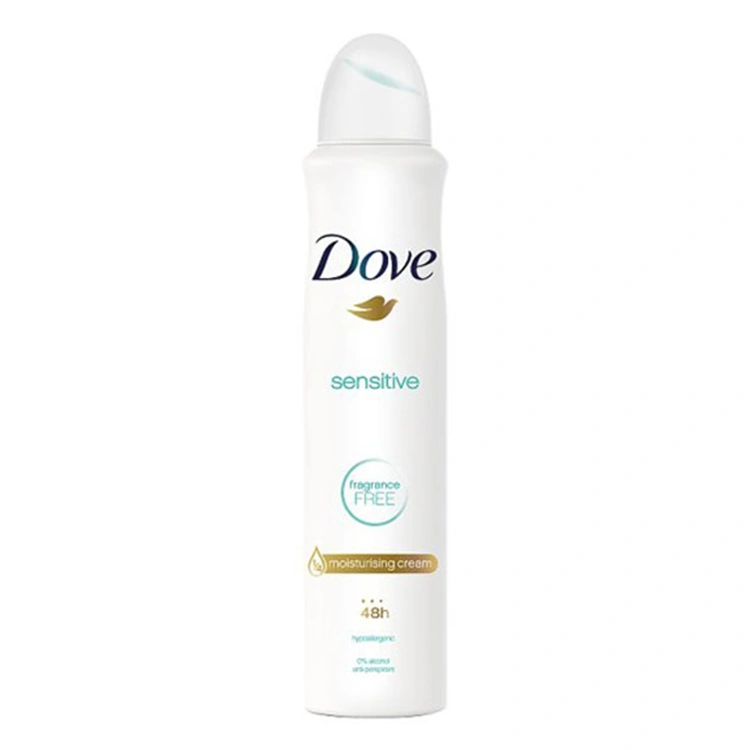 dove-sensitive-anti-perspirant-spray-200ml اسپری ضد تعریق Dove مدل Sensitive حجم 200 میلی لیتر - Image 1