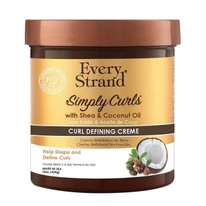 کرم مو Every Strand مدل Simply Curls With Shea and Coconut Oil حجم 399 میلی لیتر