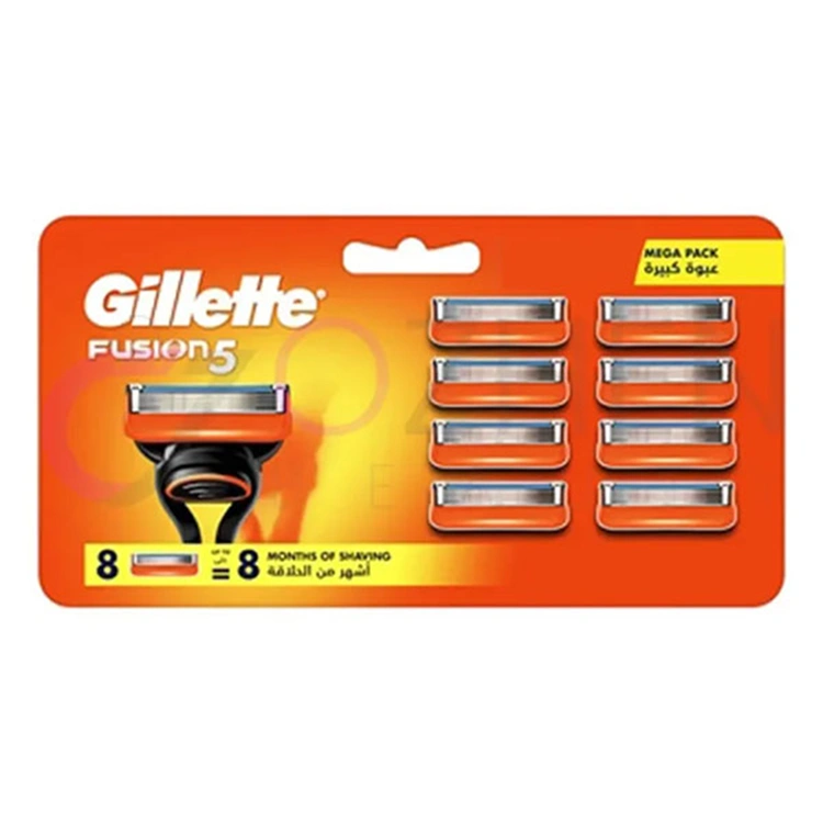 gillette-fusion-blade-8pcs تیغ یدک Gillette مدل Fusion بسته هشت عددی - Image 1