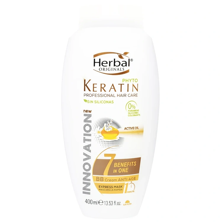 herbal-phyto-keratin-7-in-1-benefits-hair-mask-400ml ماسک مو Herbal مدل Phyto Keratin 7 in 1 Benefits حجم 400 میلی لیتر - Image 1