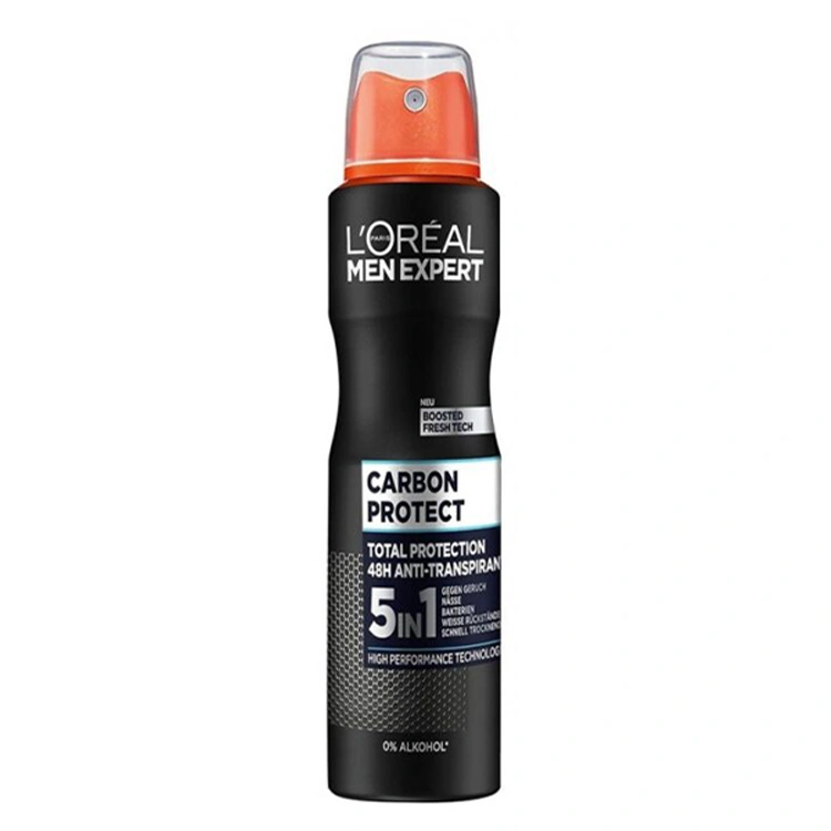 loreal-carbon-protect-5-in-1-total-protection-48h-anti-perspirant-250ml اسپری ضد تعریق Loreal مدل Carbon Protect 5 in 1 حجم 250 میلی لیتر - Image 1
