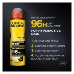 اسپری ضد تعریق Loreal مدل Invincible Sport حجم 250 میلی لیتر - Image 2