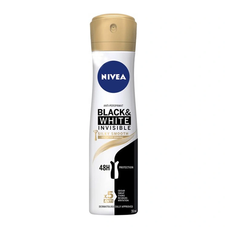 nivea-black-and-white-invisibe-silky-smooth-anti-perspirant-spray-150ml اسپری ضد تعریق Nivea مدل Black and White Invisibe Silky Smooth حجم 150 میلی لیتر - Image 1