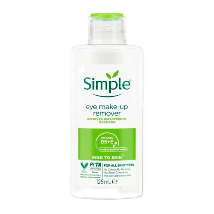 simple-eye-make-up-remover-125ml پاک کننده آرایش چشم Simple مدل Eye Make Up Remover حجم 125 میلی لیتر - Image 1