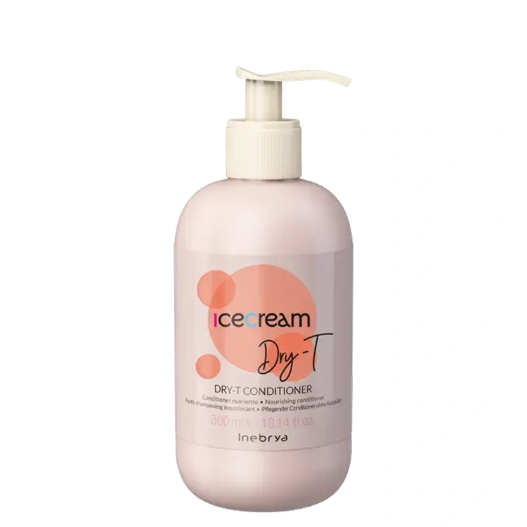 inebrya-ice-cream-dry-t-conditioner-300ml کرم مو Inebrya مدل Ice Cream Dry T حجم 300 میلی لیتر - Image 1