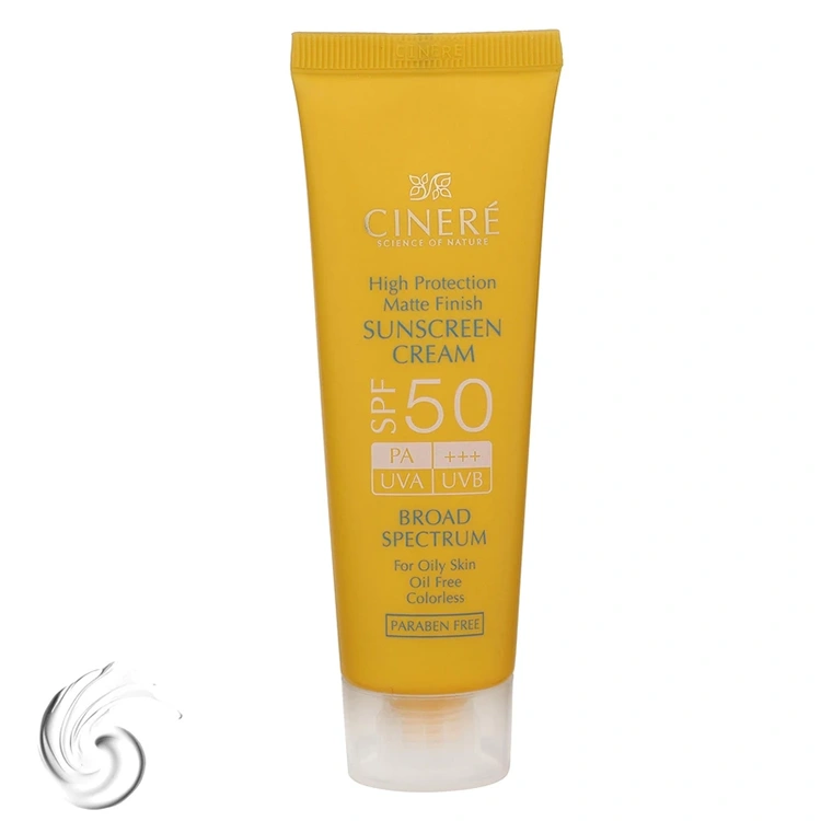 cinere-matte-finish-broad-spectrum-for-oily-skin-50ml کرم ضد آفتاب Cinere مدل Matte Finish حجم 50 میلی لیتر - Image 1