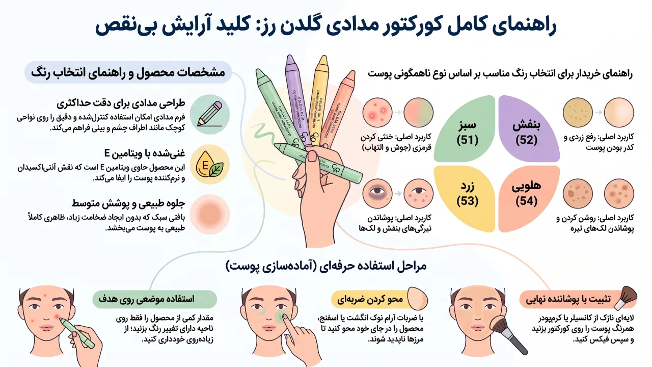 بررسی کورکتور Golden Rose مدل Crayon